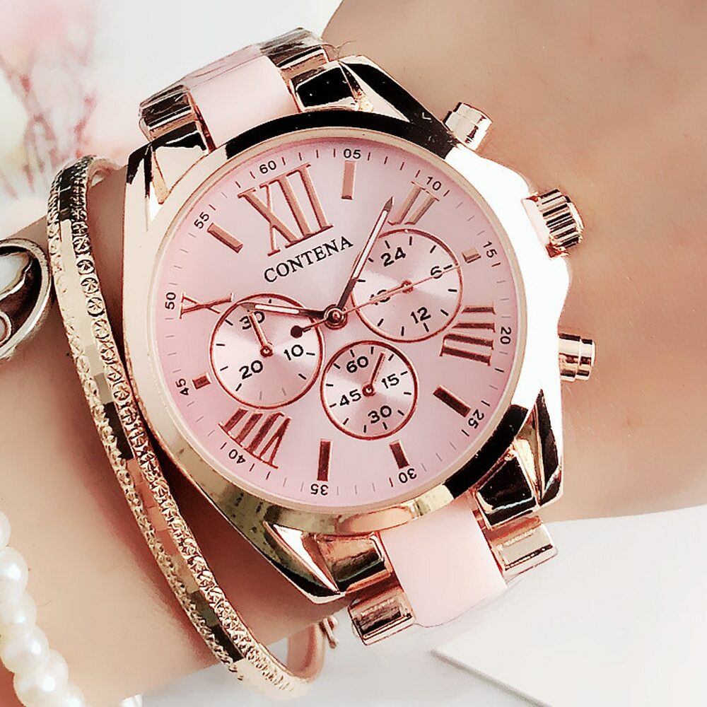 Relógio de pulso rosa