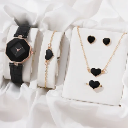 Kit relógio feminino | Mais 5 peças de luxo